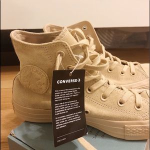 Tan Monochrome high top converse